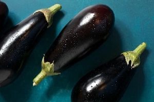 Aubergine (another name for eggplant)