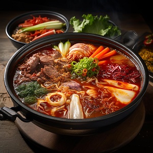 Budae jjigae (Korean stew)