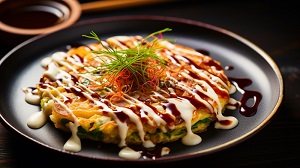 Okonomiyaki (Japanese savory pancake)