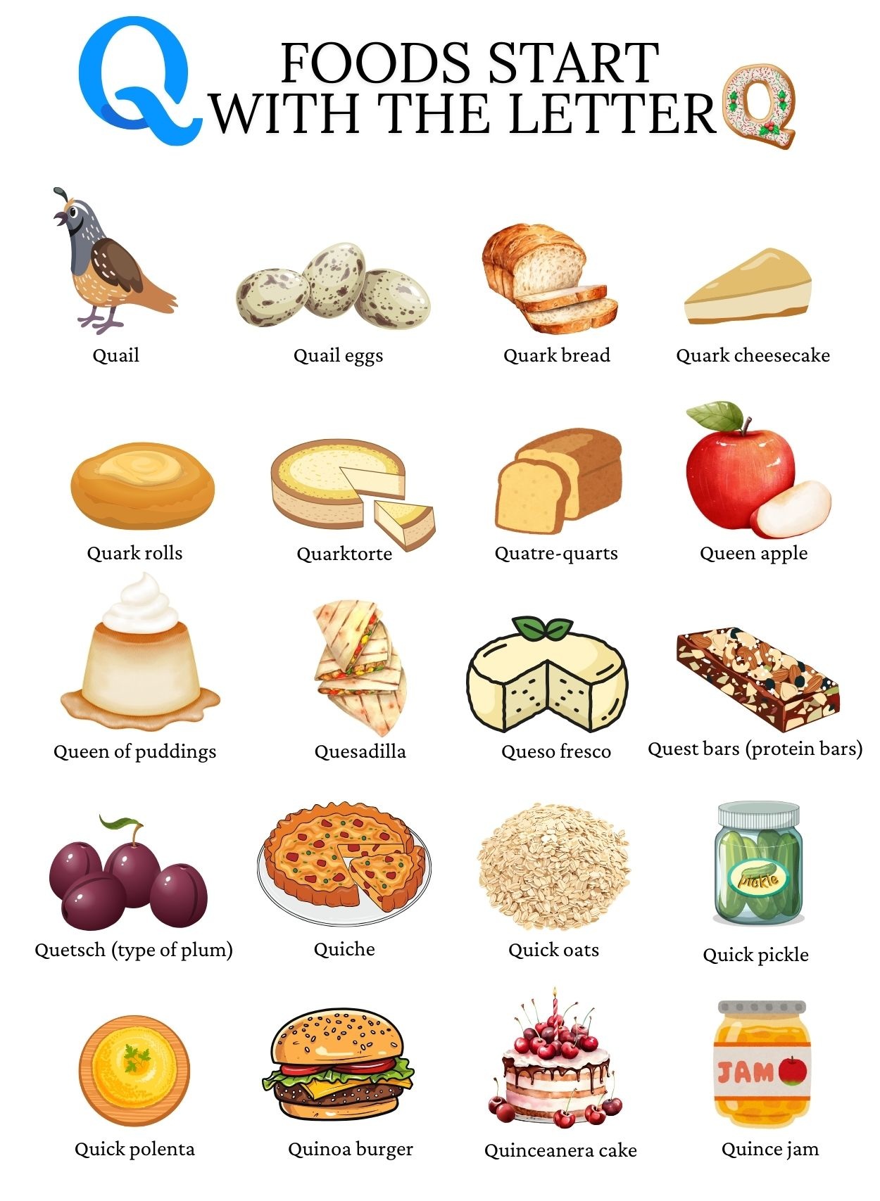 Foods that start with the letter Q