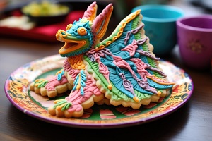 Quetzalcoatl cake (named after the Aztec god)