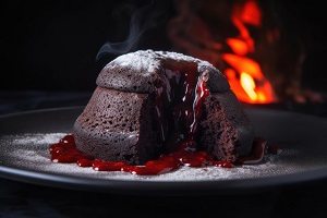 Volcano cake