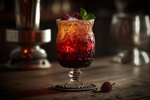 Xanthia cocktail (a cocktail made with bourbon, cherry brandy, and dry vermouth)