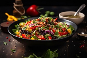 Xanthia salad (a fictional salad with ingredients starting with 'X' like xigua)