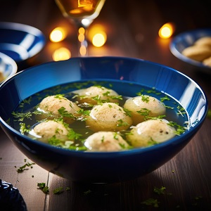 Xavier soup (an Italian chicken broth with dumplings)