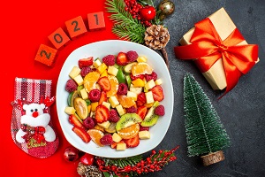 Xmas fruit salad (a festive fruit salad made during Christmas)