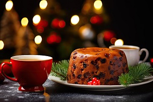 Xmas pudding (another term for Christmas pudding)