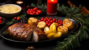 Xmas roast (a roast prepared for Christmas dinner)