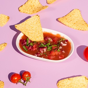 Xni-pec dip (a variation of the Yucatecan xni-pec salsa as a dip)