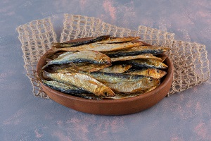 Xouba fish grilled (a dish made with the small Spanish fish)