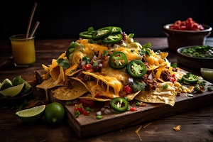 Xtra cheesy nachos (playfully named extra cheesy nachos)