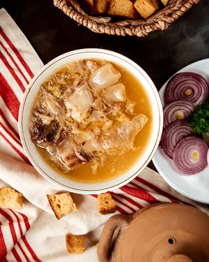 Zwiebelsuppe (German onion soup)