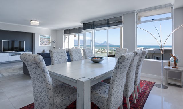 Rectangular White Wooden Dining Table With Chairs