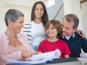 A Woman Meeting a Family