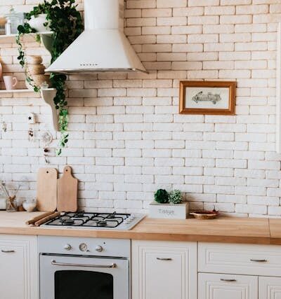 Chopping Boards Near Oven Under Hood