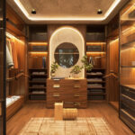 Luxury modern walkin closet interior