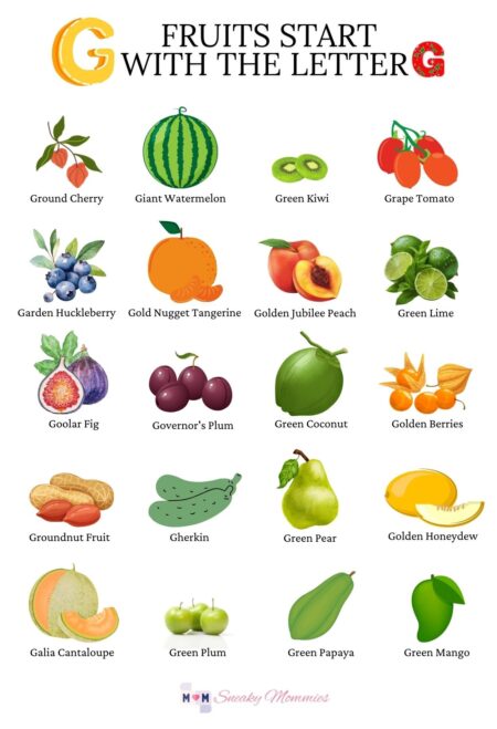 Fruits that begin with G