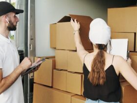 Man and Woman Checking the Packages