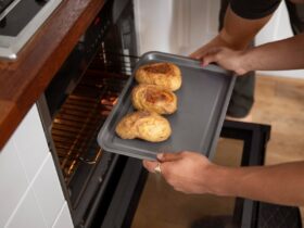 Dough puffs up in the oven