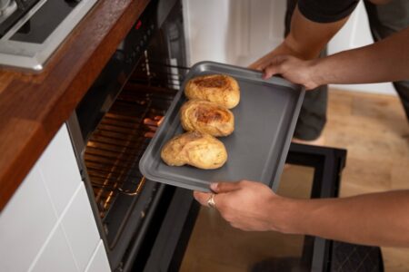 Dough puffs up in the oven