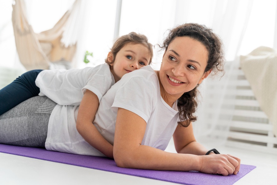 Mother & Daughter Playing